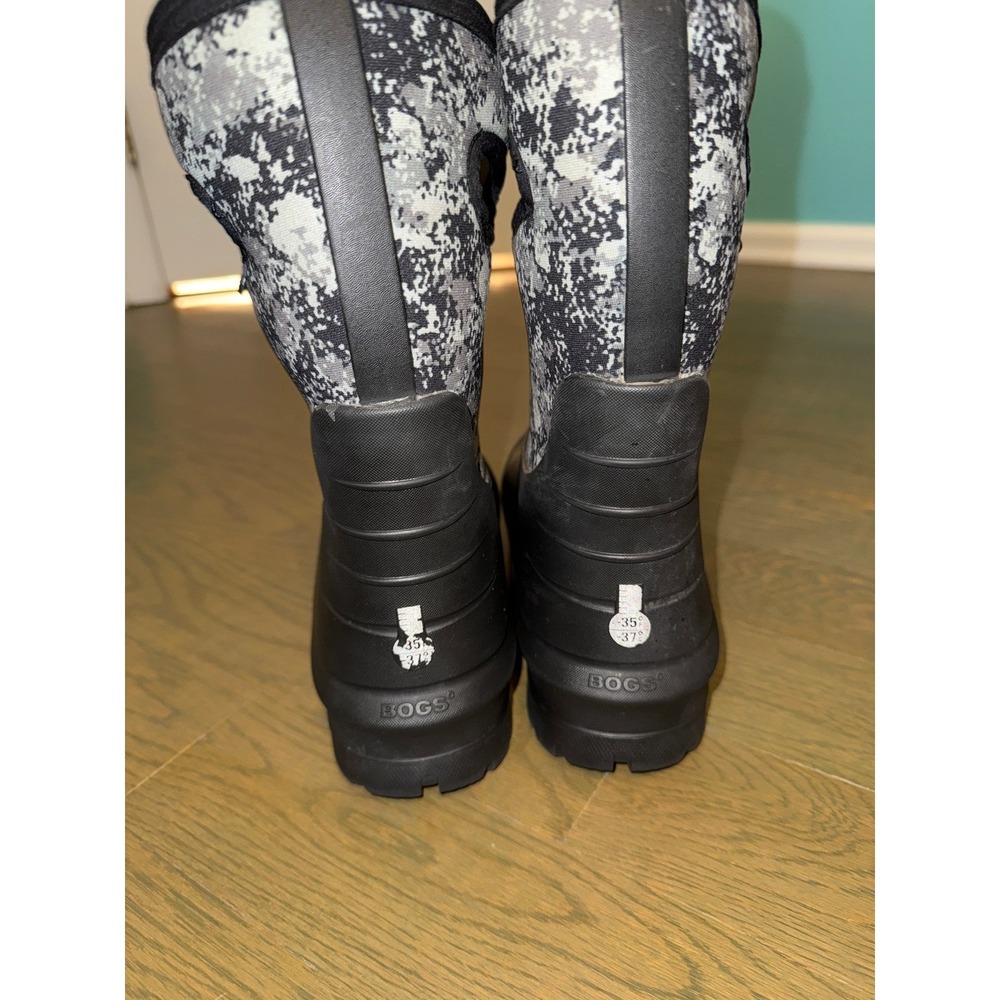 Bogs Youth Neo-Classic Micro Camo Waterproof Winter Boots Black Grey 6 72581-009 - Picture 5 of 9